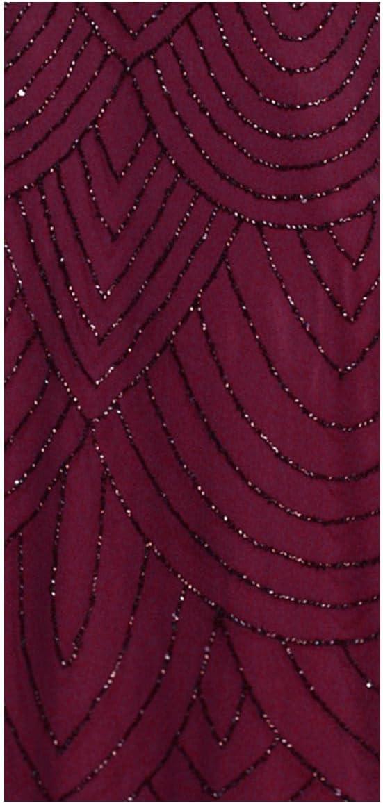 imageAdrianna Papell Womens Halter Blouson Beaded GownCassis