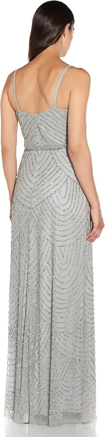 imageAdrianna Papell Womens Long Blouson DressBlue Mist