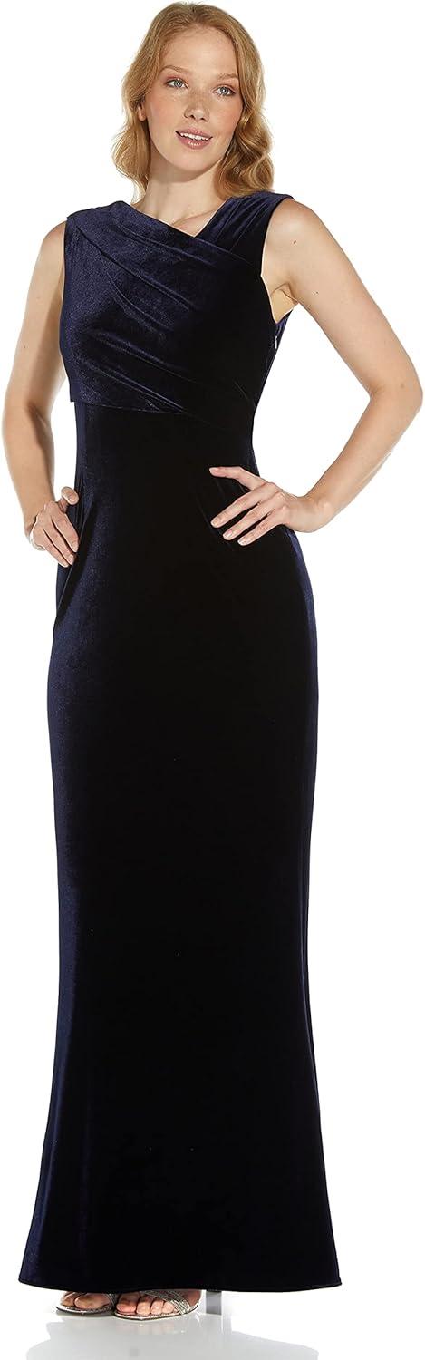 imageAdrianna Papell Womens Velvet Mermaid GownMidnight