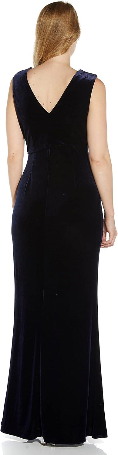 imageAdrianna Papell Womens Velvet Mermaid GownMidnight