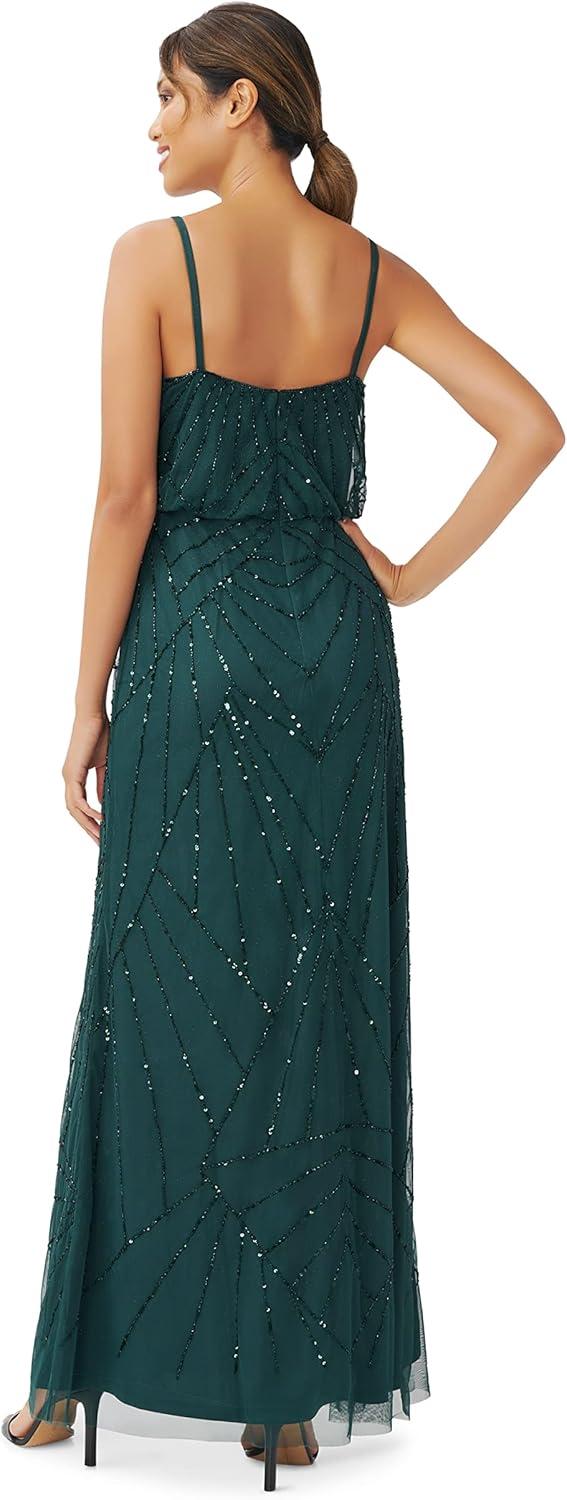 imageAdrianna Papell womens Beaded Tank Blouson GownDusty Emerald
