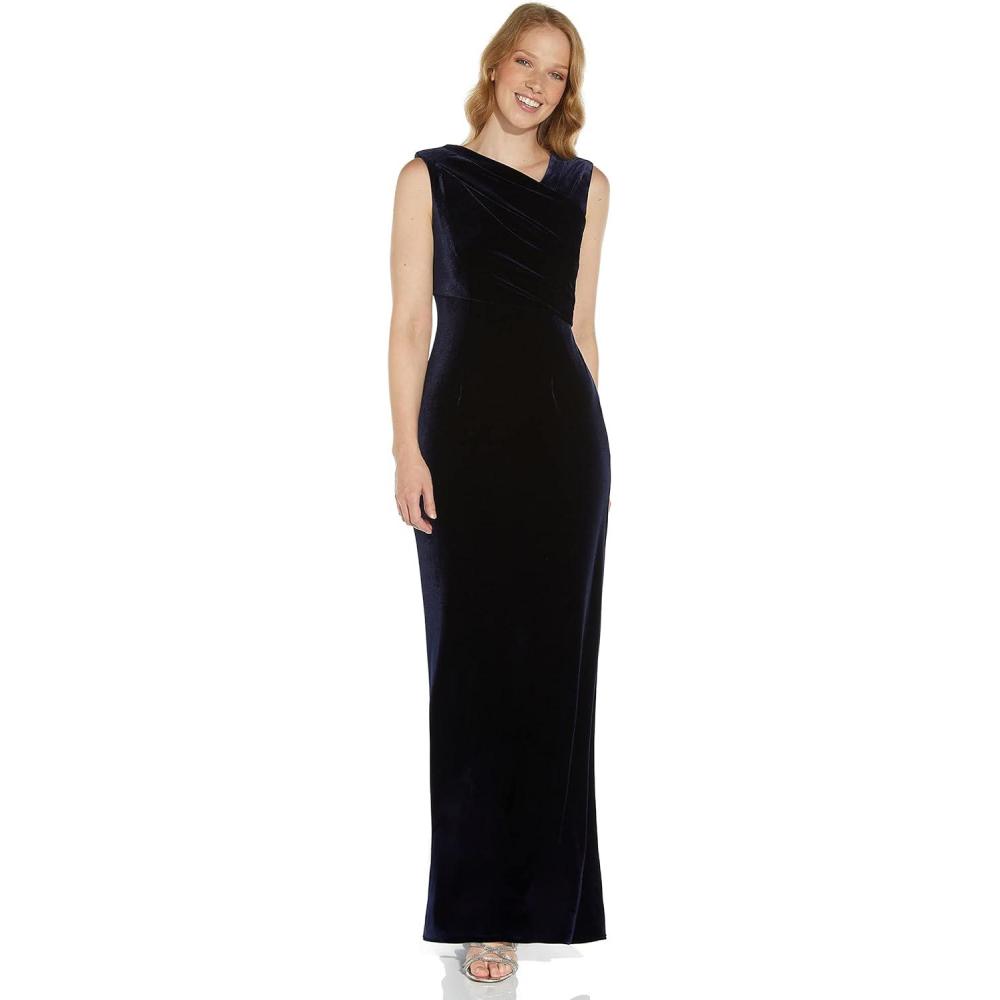 imageAdrianna Papell Womens Velvet Mermaid GownMidnight