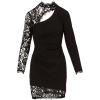 imageAdrianna Papell Womens Combo Fabric Mini DressBlack