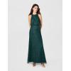 imageAdrianna Papell Womens Halter Blouson Beaded GownDusty Emerald