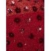 imageAdrianna Papell Womens Velvet Embellish Mesh DressCranberry