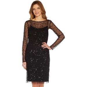 imageAdrianna Papell Womens Beaded Short DressBlack