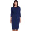 imageAdrianna Papell Womens Knit Crepe Tie Waist SheathDressNavy Sateen