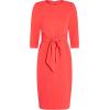 imageAdrianna Papell Womens Knit Crepe Tie Waist SheathDressVibrant Coral