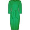 imageAdrianna Papell Womens Knit Crepe Tie Waist SheathDressVivid Green