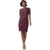imageAdrianna Papell Womens Beaded Cocktail DressCassis