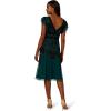 imageAdrianna Papell Womens Beaded Mesh Velvet DressGem Green