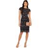 imageAdrianna Papell Womens Beaded Sheath DressNavyRosegold