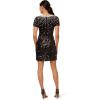 imageAdrianna Papell Womens Beaded Short Sleeves DressBlackIvory