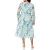 imageAdrianna Papell Womens Floral Chiffon Tiered DressMint Multi