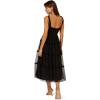 imageAdrianna Papell Womens Knit and Mesh Midi DressBlack