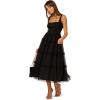 imageAdrianna Papell Womens Knit and Mesh Midi DressBlack