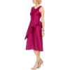 imageAdrianna Papell Womens Mikado Midi DressRed Plum