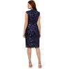 imageAdrianna Papell Womens Sequin Lace Midi DressNavy