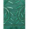 imageAdrianna Papell Womens Short Cut Out Beaded SheathJungle Green