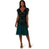 imageAdrianna Papell Womens Beaded Mesh Velvet DressGem Green