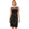 imageAdrianna Papell Womens Beaded Sheath DressBlackGunmetal