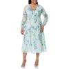 imageAdrianna Papell Womens Floral Chiffon Tiered DressMint Multi