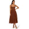 imageAdrianna Papell Womens Knit and Mesh Midi DressTimber