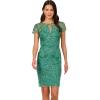 imageAdrianna Papell Womens Short Cut Out Beaded SheathJungle Green