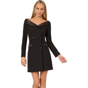 imageAdrianna Papell Womens Knit Crepe Blazer DressBlack