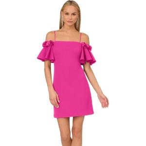 imageAdrianna Papell Womens Knit Crepe Cocktail DressElectric Passion