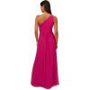 imageAdrianna Papell Floral Print Chiffon Gown with One Shoulder NecklineBright Magenta