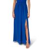 imageAdrianna Papell Floral Print Chiffon Gown with One Shoulder NecklineViolet Cobalt