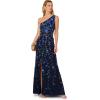 imageAdrianna Papell Womens Bead One Shoulder DressNavyRosegold
