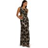 imageAdrianna Papell Womens Crinkle Metallic Mesh GownBlackGold