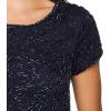 imageAdrianna Papell Womens One Size Boat Neck Short Sleeve Blouson Beaded GownNavy