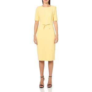 imageAdrianna Papell Womens Mini Bow Front Sheath DressWarm Sun