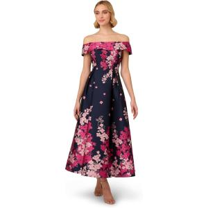imageAdrianna Papell Womens OffShoulder DressNavyPink Multi