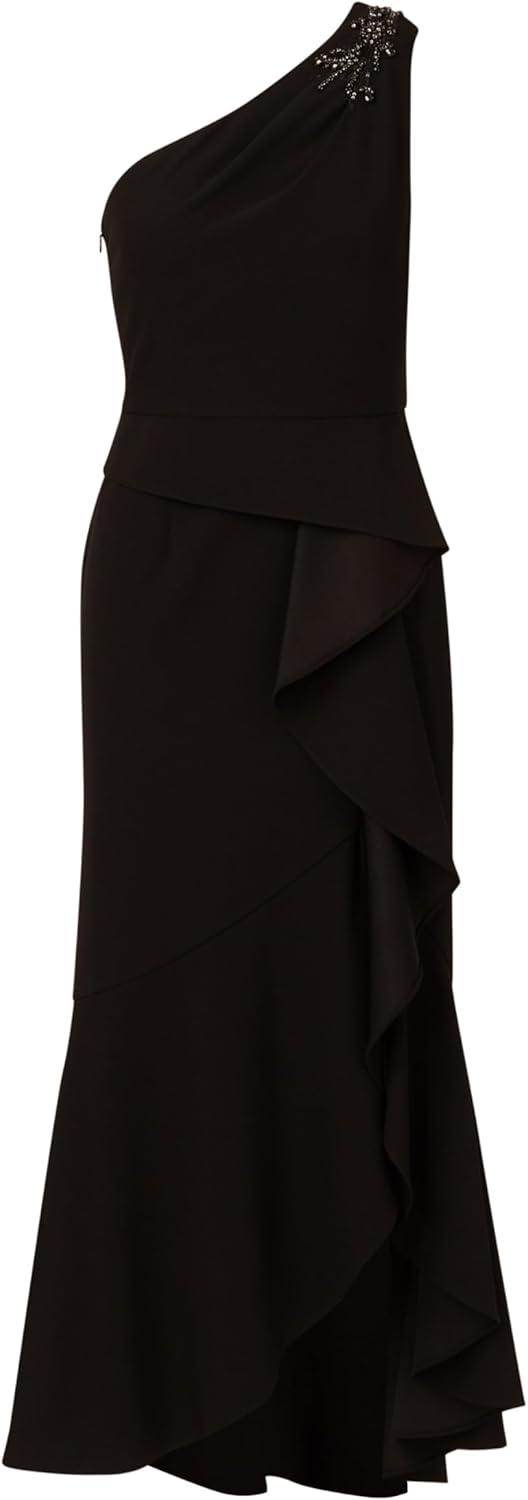 imageAdrianna Papell Womens Beaded Knit Crepe GownBlack