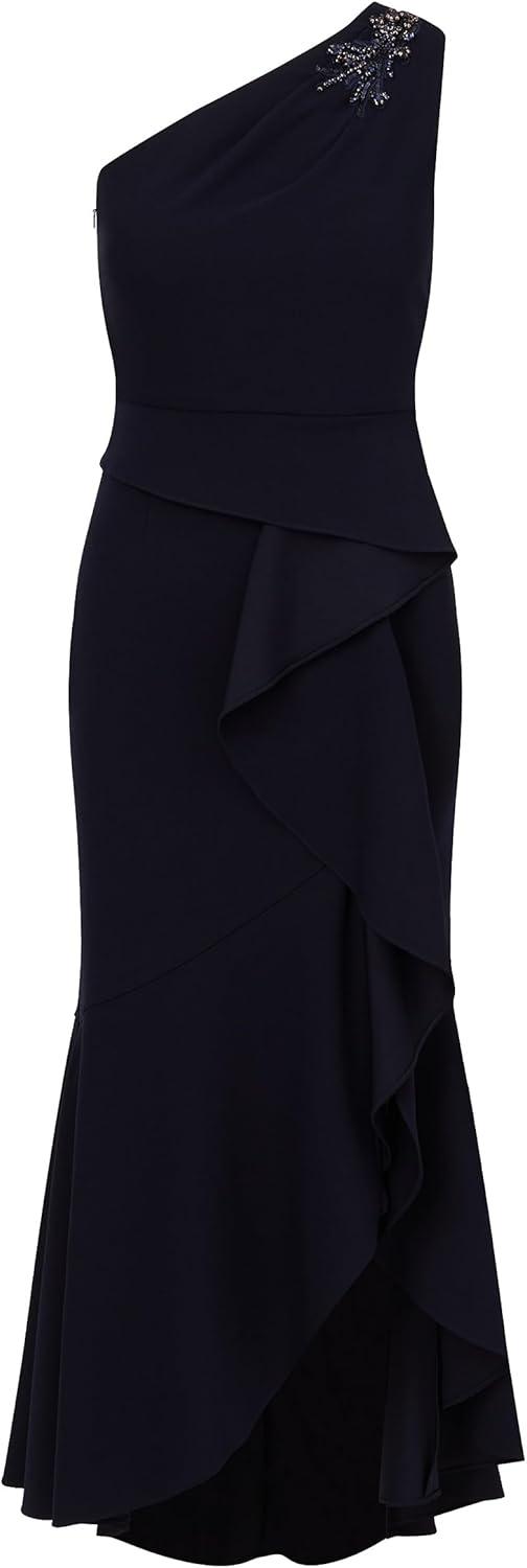 imageAdrianna Papell Womens Beaded Knit Crepe GownMidnight