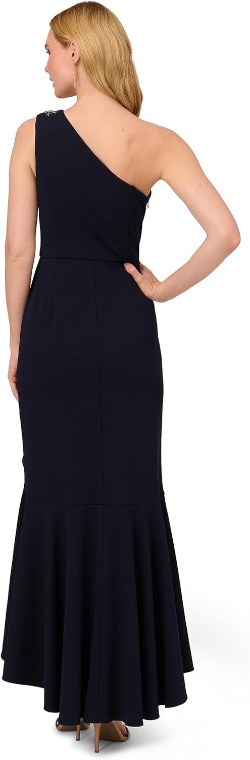 imageAdrianna Papell Womens Beaded Knit Crepe GownMidnight