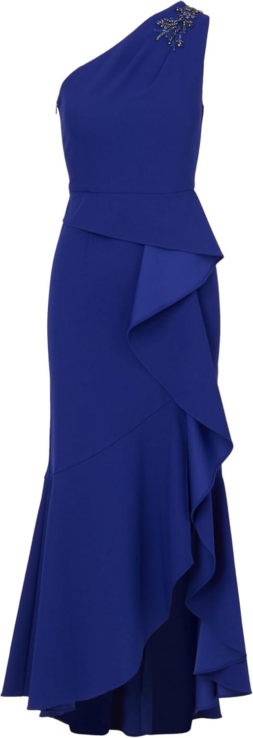 imageAdrianna Papell Womens Beaded Knit Crepe GownRoyal Sapphire