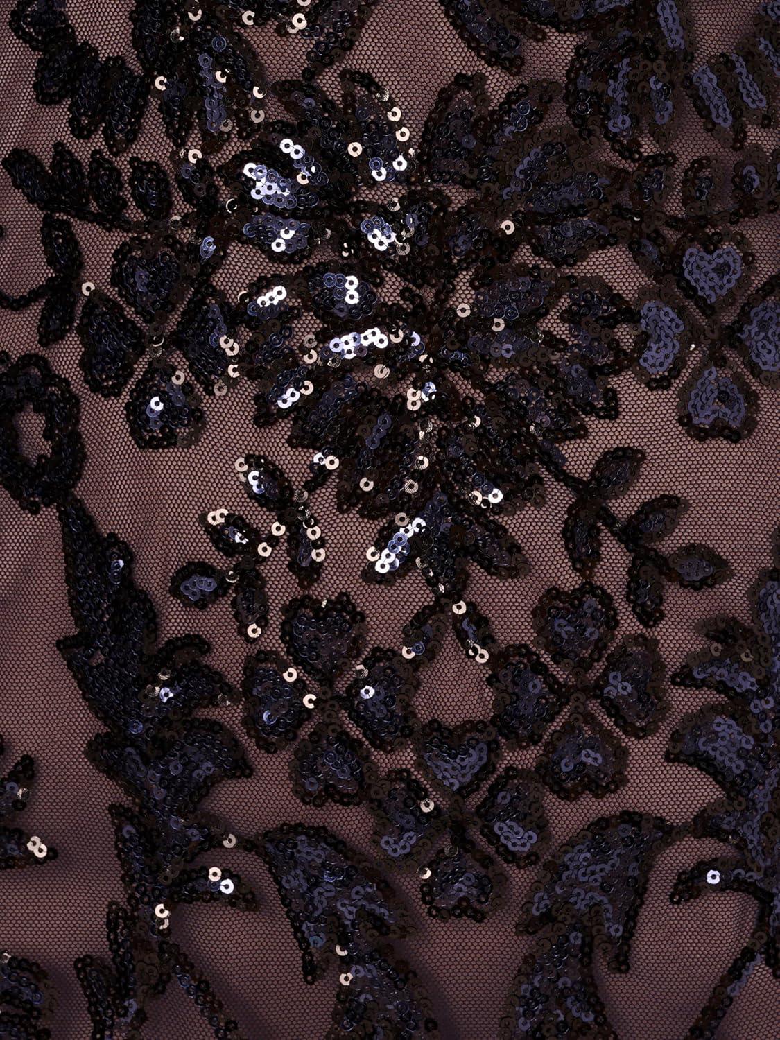 imageAdrianna Papell Womens Beaded Long DressNavyRosegold