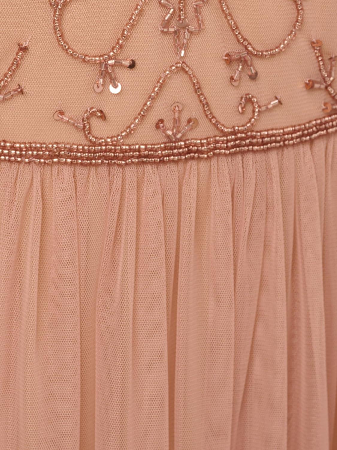 imageAdrianna Papell Womens Beaded Long DressRose Gold