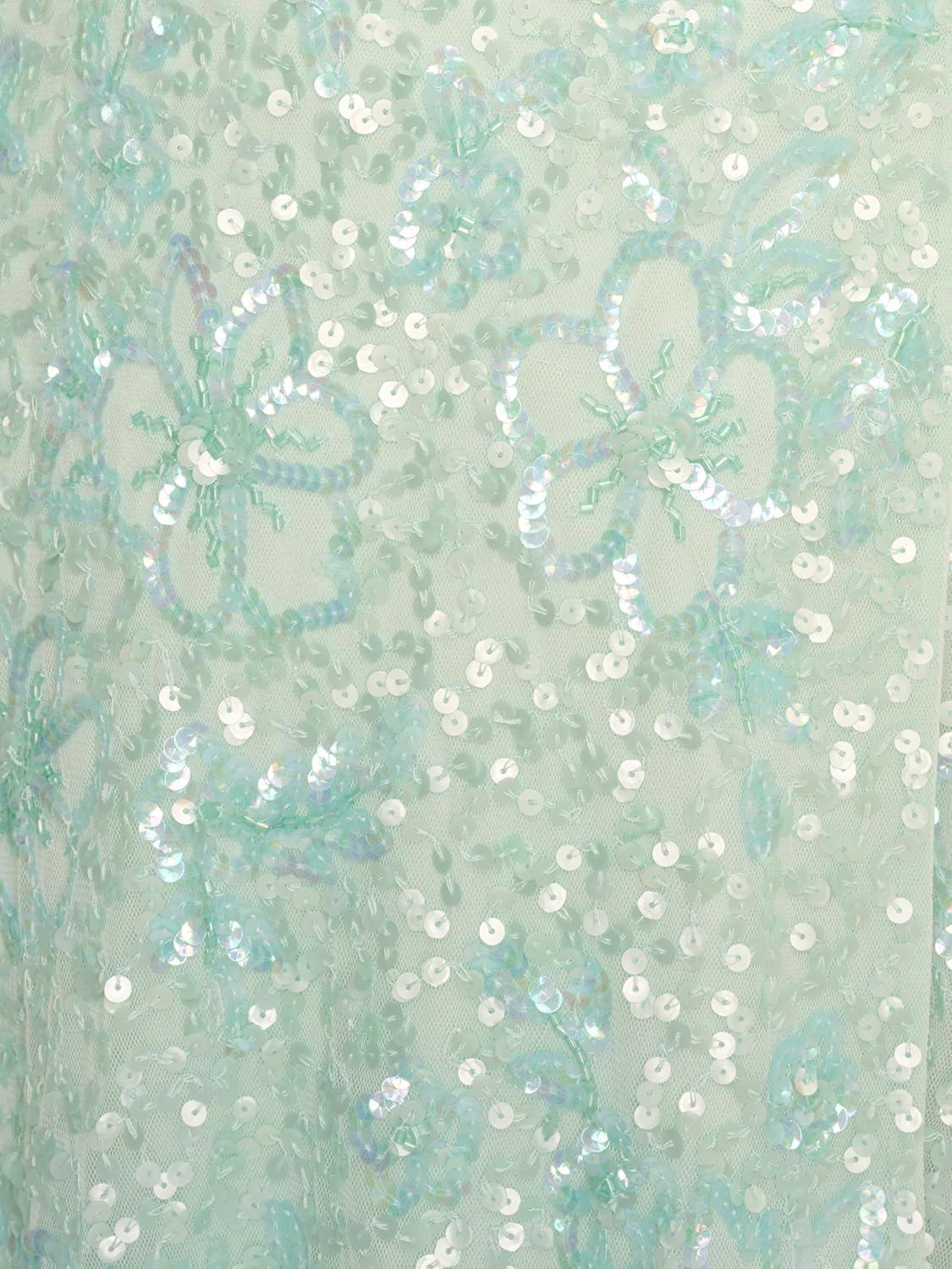 imageAdrianna Papell Womens Beaded Mesh Wrap DressMint Glass