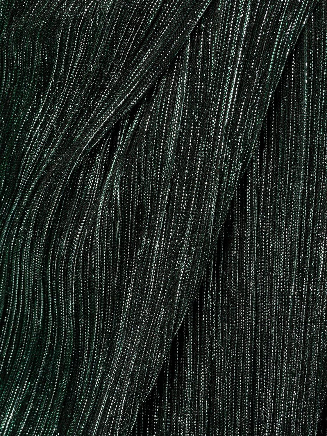 imageAdrianna Papell Womens Halter Crinkle Metallic DressGreen Pine