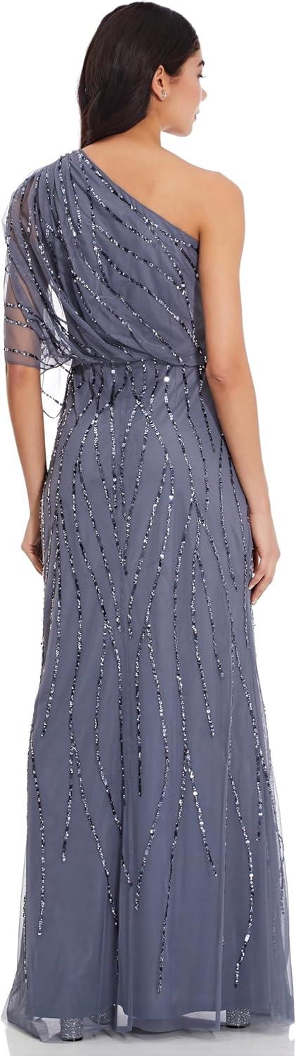 imageAdrianna Papell Womens Long Beaded DressDusty Blue