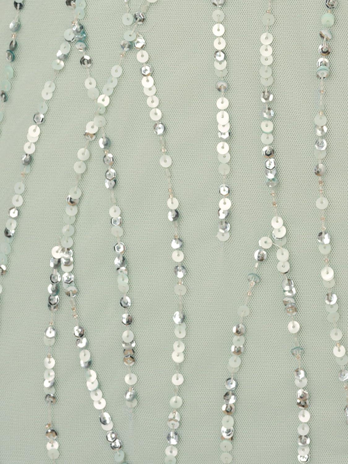 imageAdrianna Papell Womens Long Beaded DressIcy Sage