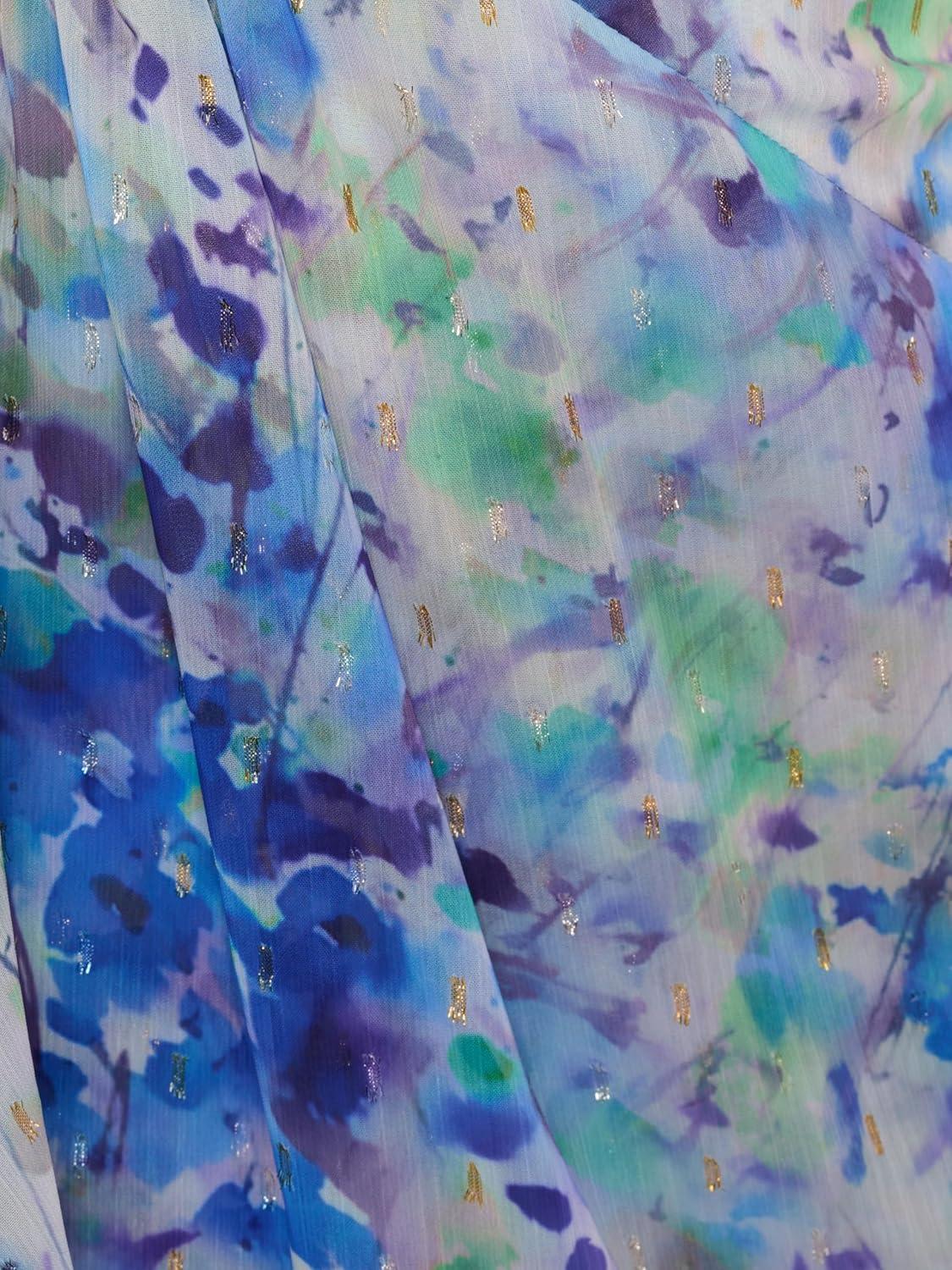 imageAdrianna Papell Womens Long Printed GownBlue Multi