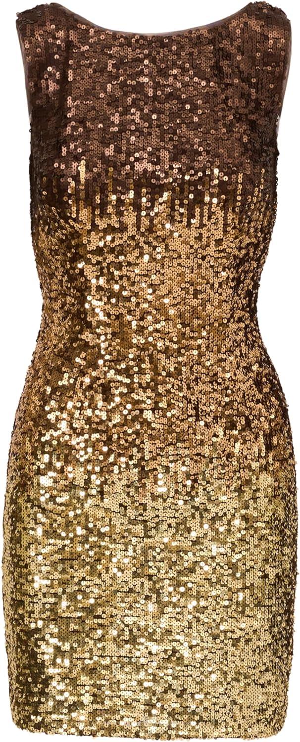 imageAdrianna Papell Womens Ombre Sequin Sheath DressChocolate