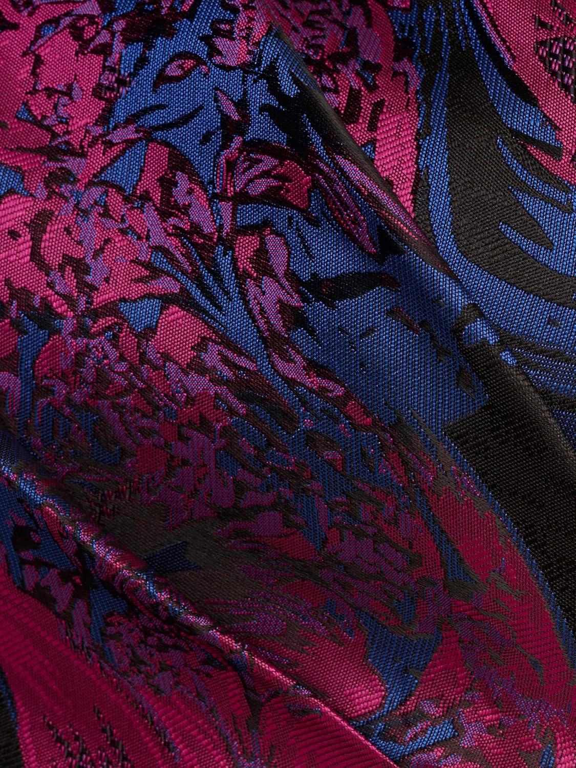 imageAdrianna Papell Womens One Shoulder Jacquard GownNavyOrchid